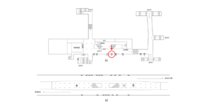 横浜市営／阪東橋駅／／№4駅看板・駅広告、位置図