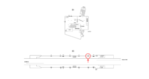 横浜市営／三ッ沢上町駅／／№8駅看板・駅広告、位置図