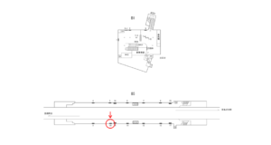 横浜市営／三ッ沢上町駅／／№10駅看板・駅広告、位置図