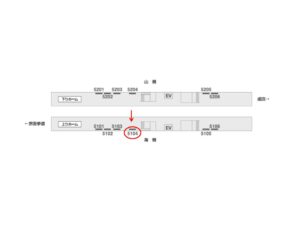 京成　公津の杜駅／／№5104駅看板・駅広告、位置図