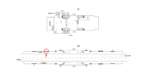 横浜市営／弘明寺駅／／№6駅看板・駅広告、位置図