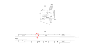 横浜市営／三ッ沢上町駅／／№5駅看板・駅広告、位置図
