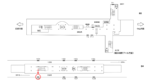 横浜市営／北山田駅／／№105駅看板・駅広告、位置図