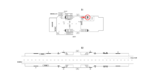 横浜市営／弘明寺駅／／№2駅看板・駅広告、位置図