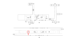 横浜市営／阪東橋駅／／№11駅看板・駅広告、位置図