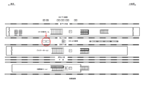 JR／茅ヶ崎駅／上り線側／№21駅看板・駅広告、位置図