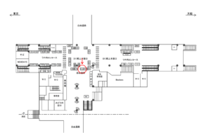 JR／田町駅／橋上本屋口／№133駅看板・駅広告、位置図