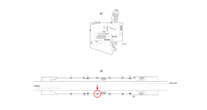 横浜市営／三ッ沢上町駅／／№11駅看板・駅広告、位置図