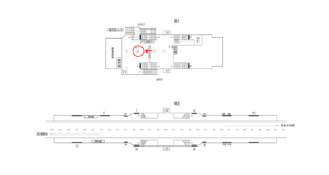 横浜市営／弘明寺駅／№T-1№1駅看板・駅広告、位置図