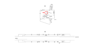 横浜市営/三ッ沢上町駅/№T-3№3駅看板・駅広告、位置図