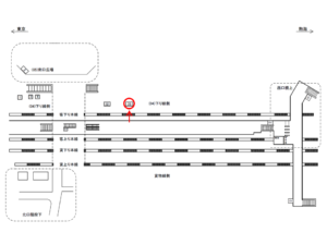 JR／辻堂駅／下り線側／№35駅看板・駅広告、位置図
