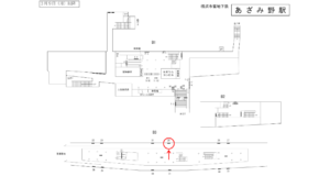 横浜市営／あざみ野駅／／№25駅看板・駅広告、位置図
