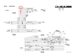 京成　成田駅／／№2501駅看板・駅広告、位置図