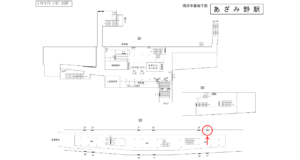 横浜市営／あざみ野駅／／№27駅看板・駅広告、位置図