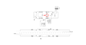 横浜市営／蒔田駅／№T-2№2駅看板・駅広告、位置図
