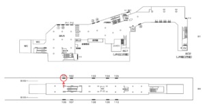 横浜市営/中山駅//№101駅看板・駅広告、位置図