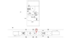 横浜市営／都筑ふれあいの丘駅／／№103駅看板・駅広告、位置図