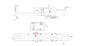 横浜市営/片倉町駅//№9駅看板・駅広告、位置図