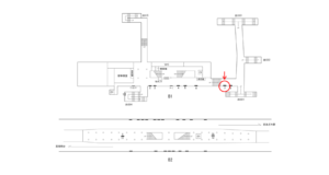 横浜市営／阪東橋駅／／№7駅看板・駅広告、位置図