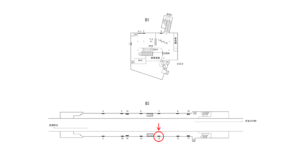 横浜市営／三ッ沢上町駅／／№12駅看板・駅広告、位置図
