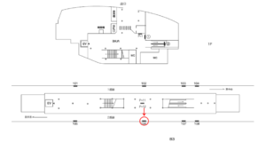 横浜市営／日吉本町駅／／№106駅看板・駅広告、位置図