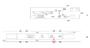 横浜市営／東山田駅／／№107駅看板・駅広告、位置図