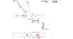 横浜市営／日吉駅／／№110駅看板・駅広告、位置図