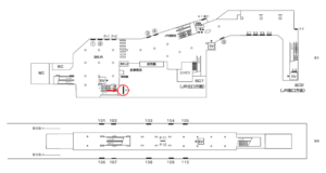 横浜市営/中山駅//№58駅看板・駅広告、位置図