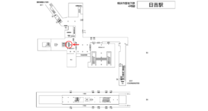 横浜市営／日吉駅／／№54駅看板・駅広告、位置図