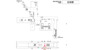 横浜市営／日吉駅／／№108駅看板・駅広告、位置図
