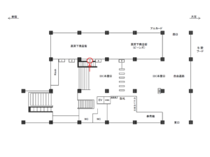 JR/与野本町駅/本屋口/№3駅看板・駅広告、位置図