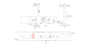 横浜市営／阪東橋駅／／№9駅看板・駅広告、位置図
