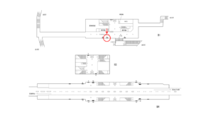 横浜市営/片倉町駅//№3駅看板・駅広告、位置図