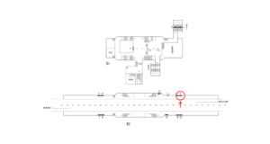 横浜市営／蒔田駅／／№6駅看板・駅広告、位置図