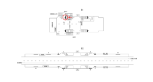 横浜市営／弘明寺駅／／№1駅看板・駅広告、位置図