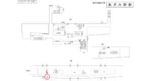 横浜市営／あざみ野駅／／№29駅看板・駅広告、位置図