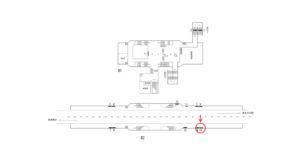 横浜市営／蒔田駅／／№10駅看板・駅広告、位置図