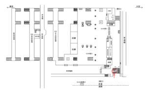 JR／日暮里駅／本屋口／№52駅看板・駅広告、位置図