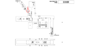 横浜市営／日吉駅／／№53駅看板・駅広告、位置図