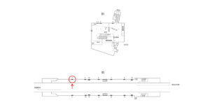 横浜市営／三ッ沢上町駅／／№4駅看板・駅広告、位置図