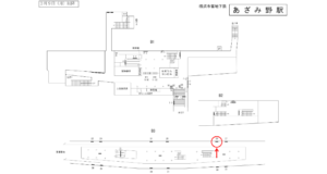 横浜市営／あざみ野駅／／№26駅看板・駅広告、位置図