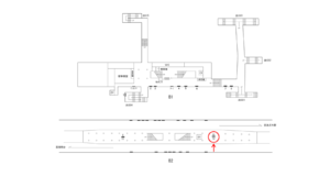 横浜市営/阪東橋駅//№12駅看板・駅広告、位置図