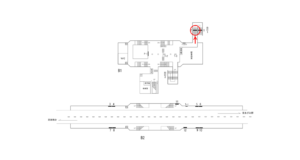 横浜市営／蒔田駅／／№2駅看板・駅広告、位置図