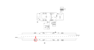 横浜市営／蒔田駅／／№8駅看板・駅広告、位置図