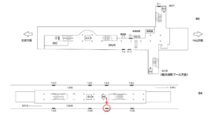 横浜市営／北山田駅／／№107駅看板・駅広告、位置図