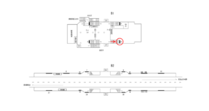 横浜市営／弘明寺駅／／№4駅看板・駅広告、位置図