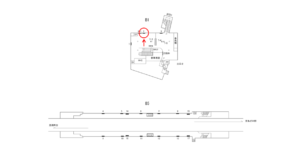 横浜市営／三ッ沢上町駅／／№2駅看板・駅広告、位置図