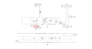 横浜市営／阪東橋駅／／№1駅看板・駅広告、位置図