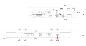 横浜市営/東山田駅//№108駅看板・駅広告、位置図