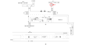 横浜市営／伊勢佐木長者町駅／／№6駅看板・駅広告、位置図
